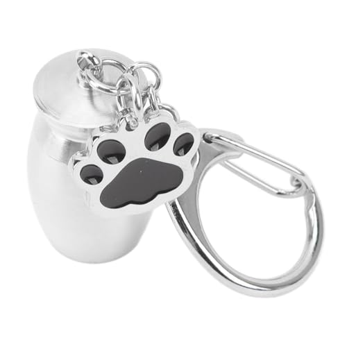 Topyond Haustier-Urnen, wasserdicht, Haustier-Asche, Andenken, Schlüsselanhänger für Hunde und Katzen, Asche, Andenken, Haustier, Hund, Katze, Feuerbestattung, Schmuck, (Silver) von Topyond