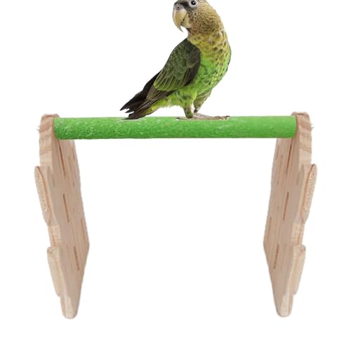 Vogelständer für Papageien,Papageienständer - Spielständer aus Holz für Vögel - Standspielplatz. Zubehör für Sittichkäfige, Übungsspielzeug für Papageien, Wellensittiche, Nymphensittiche, Sittiche, Tu von Toseky