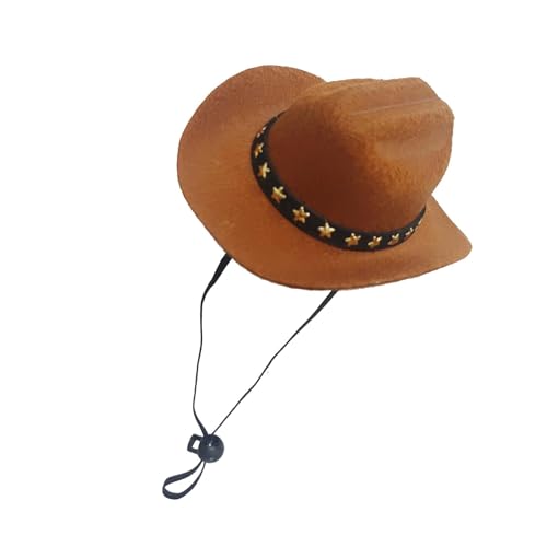 Winziger Cowboyhut,Hunde-Cowboyhut | Cowboy-Hundemützen, Katzenmützen,Welpen-Halloween-Kostüme, Bequeme Haustier- -Dekoration für Sommer-Outdoor-Walking-Camping von Toseky