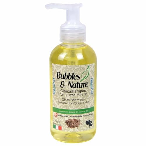 Bubbles und Nature Hundeshampoo Fellpflege für Haustiere (Glanz Hundeshampoo für kurzhaarige Rassen) von Tosol