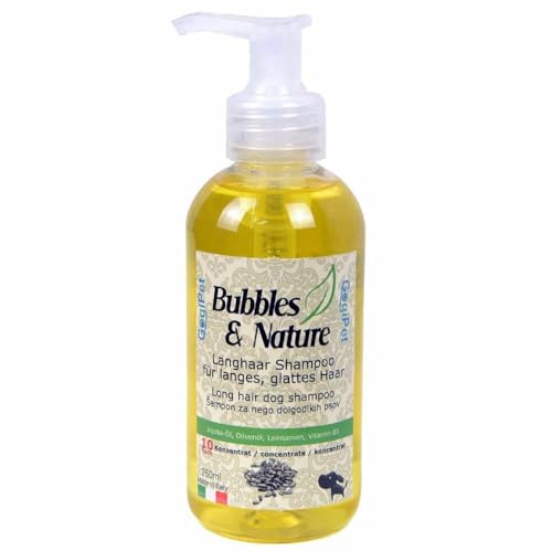 Bubbles und Nature Hundeshampoo Fellpflege für Haustiere (Hundeshampoo für langhaarige Hunde und gegen Filz) von Tosol