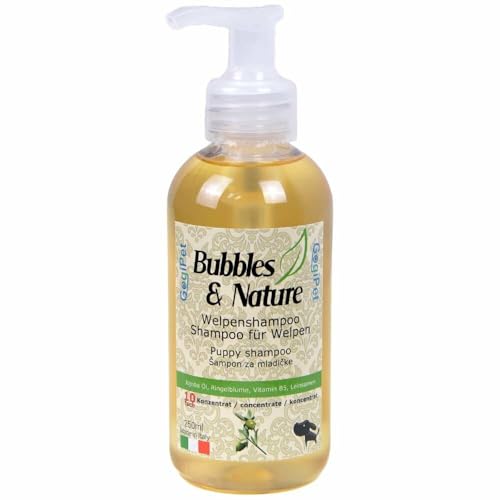 Bubbles und Nature Hundeshampoo Fellpflege für Haustiere (Welpenshampoo - Hundeshampoo für die Kleinsten) von Tosol