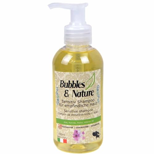 Bubbles und Nature Hundeshampoo Fellpflege für Haustiere (extra mildes Hundeshampoo für empfindliche Haut) von Tosol