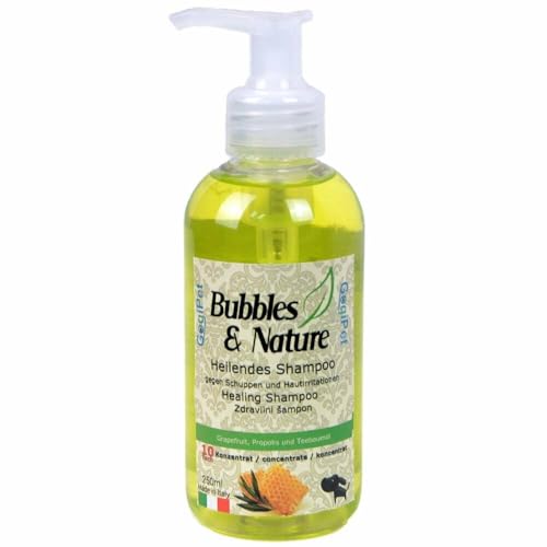 Bubbles und Nature Hundeshampoo Fellpflege für Haustiere (heilendes Shampoo gegen Schuppen und Hautirritationen) von Tosol