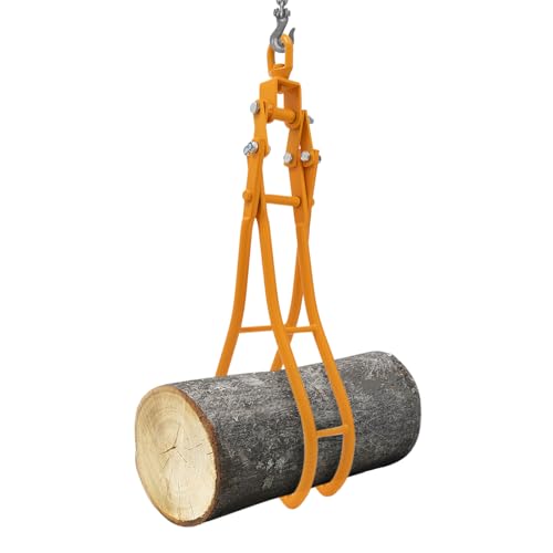 TouTToNG 36 Zoll Forstzange Rückezange, 4409lbs Holzzange Hebezange Holzgreifer Packzange Log Carrier für Holz Baumstämme Praktische Griffe (Gelb) von TouTToNG