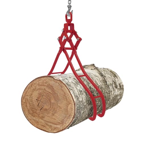 TouTToNG 36 Zoll Forstzange Rückezange, 4409lbs Holzzange Hebezange Holzgreifer Packzange Log Carrier für Holz Baumstämme Praktische Griffe (Rot) von TouTToNG