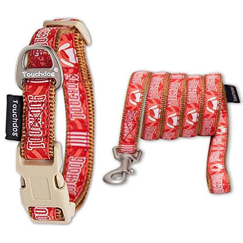 Touchdog Funny Bun' Halsband und Leine, Bestickt, klein, Rot von Touchdog