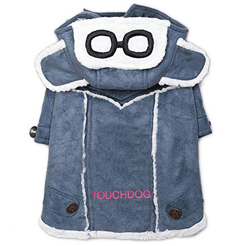 Touchdog Tuskegee Aero-Vintage Designer Hundemantel, Größe XL, Blau von Touchdog