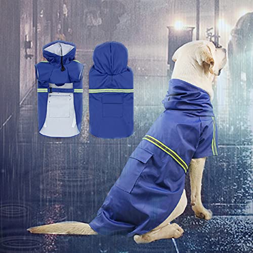 Hunderegenmantel, Regenjacken für Hunde, Hund wasserdichter Mantel Hund Hoodie, Wasserdichter Hundemantel mit Kapuze und Reflektoren für trockene, sichere Gassigänge, Mit Taschen von Toulifly