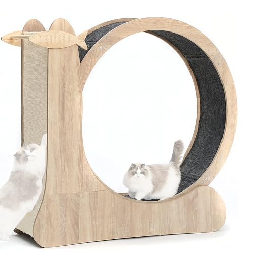 Laufrad für Katzen/Kratzfunktion LK3 Katzenübungsrad aus Holz von Tourtecs