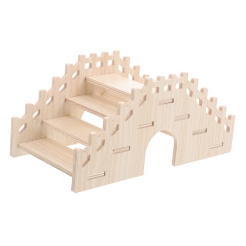 Holzleiter für Kleintiere Natürliche Hamsterleiter aus Massivem Holz Vielseitiges Kletterspielzeug für Hamster und Chinchillas zu Installieren für Käfige Holzleiter für Kleintiere Natürliche Hamsterleiter aus Massivem Holz Vielseitiges Kletterspielzeug für Hamster und Chinchillas zu Installieren für Käfige von Toyvian
