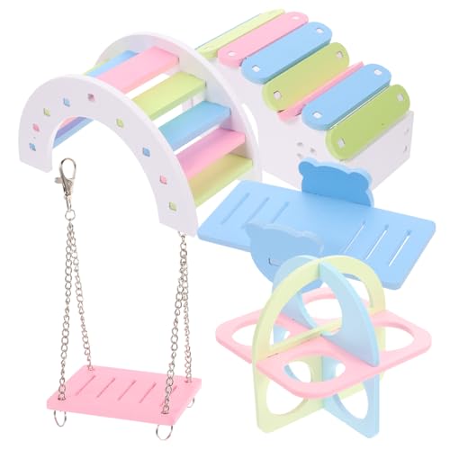 Toyvian 1 Satz Hamster Teiliges Multifunktionales Trainingsspielhaus mit Schaukeln Brücke und Versteck für Meerschweinchen Chinchillas und Zwerghamster Toyvian 1 Satz Hamster Teiliges Multifunktionales Trainingsspielhaus mit Schaukeln Brücke und Versteck für Meerschweinchen Chinchillas und Zwerghamster von Toyvian