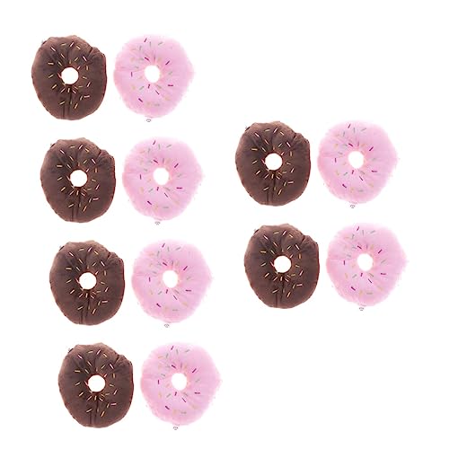 Toyvian 12 STK Gefülltes Donut-Spielzeug Plüsch-Donuts Mit Streuseln Hundebissspielzeug Interaktives Quietschendes Hundespielzeug Plüschtiere Für Haustiere Niedlich Plüschpuppe von Toyvian