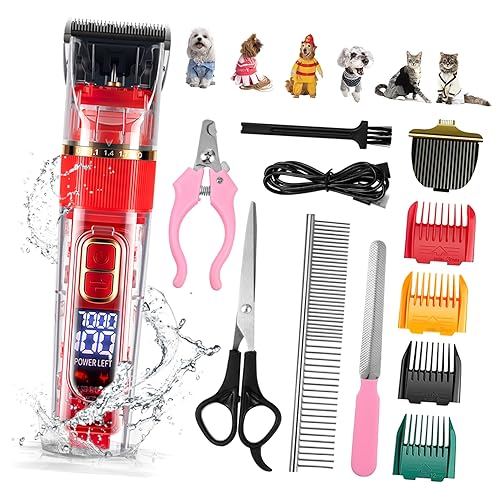 Toyvian 1Satz Haarschneidemaschine für Katzen Geräuscharm Waschbar LED Bildschirm Teiliges für Professionelle Tierpflege für Haustiere mit Unterschiedlichem Fell Toyvian 1Satz Haarschneidemaschine für Katzen Geräuscharm Waschbar LED Bildschirm Teiliges für Professionelle Tierpflege für Haustiere mit Unterschiedlichem Fell von Toyvian