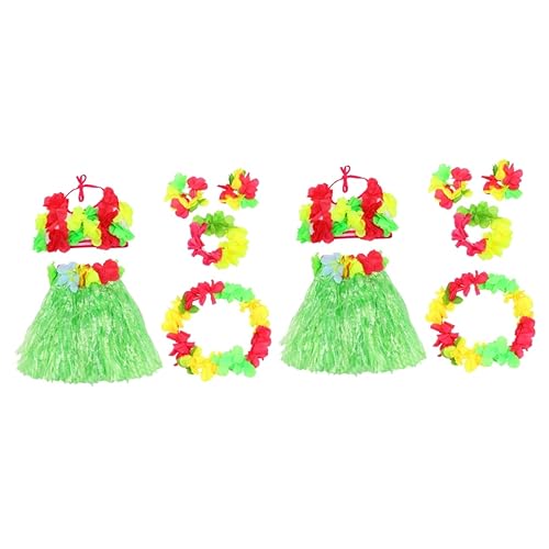 Toyvian 2 Sätze 6 STK Hula Tanz Kleidung Hawaii-kostüme Hawaii-röcke Für Kinder Hawaiianische Partybevorzugung Hawaiianische Blumenkette Luau-Outfit Bankett Armband Kunststofffaser Mädchen von Toyvian