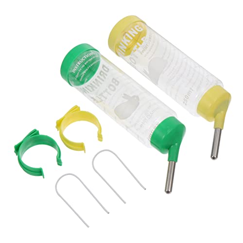 Toyvian 2 Stück Hängende Trinkflasche für Kaninchen und Meerschweinchen Auslaufsicherer Wasserspender für Haustiere für Käfige Grün und Gelb Toyvian 2 Stück Hängende Trinkflasche für Kaninchen und Meerschweinchen Auslaufsicherer Wasserspender für Haustiere für Käfige Grün und Gelb von Toyvian