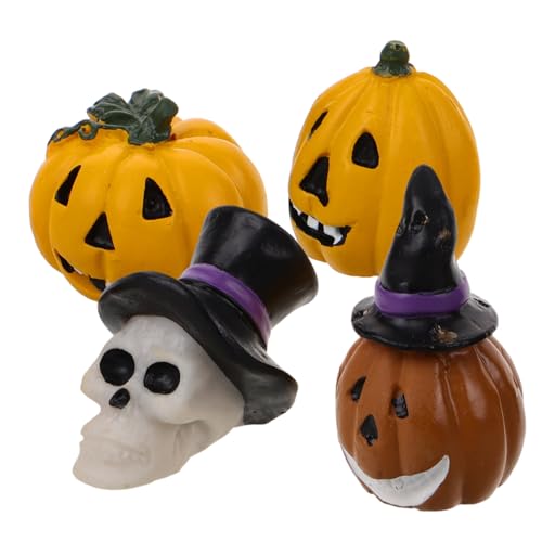 Toyvian 4 Stück Teiliges Halloween Deko Set für Aquarien Resin Kürbis und Schädel Miniatur Dekoration für Fischbehälter Garten und Blumentöpfe Toyvian 4 Stück Teiliges Halloween Deko Set für Aquarien Resin Kürbis und Schädel Miniatur Dekoration für Fischbehälter Garten und Blumentöpfe von Toyvian