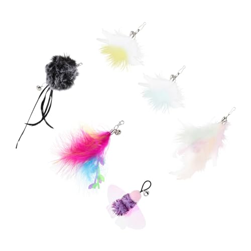 Toyvian 6 Stück Katzenspielzeug Teiliges Interaktive Katzenangel Ersatzköpfe Bunten Designs Fördert Bewegung und Spielverhalten für Gesunde Katzen für Indoor Nutzung Toyvian 6 Stück Katzenspielzeug Teiliges Interaktive Katzenangel Ersatzköpfe Bunten Designs Fördert Bewegung und Spielverhalten für Gesunde Katzen für Indoor Nutzung von Toyvian