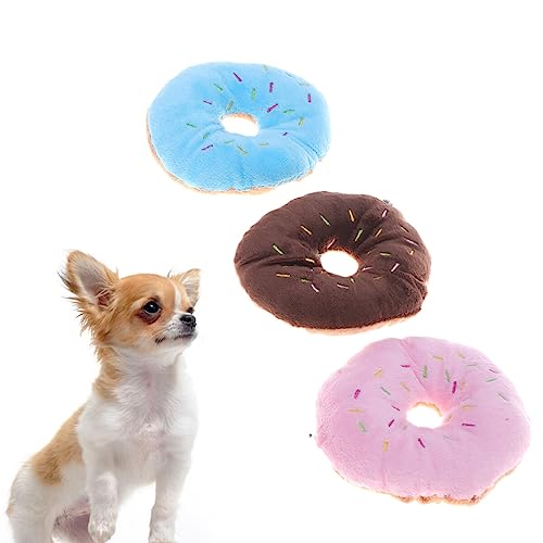 Toyvian Interaktives Quietschspielzeug-Set für Hunde 6-teilig Donut-kauspielzeug für Hunde Sound-plüsch Beißspielzeug für Welpen für Das Training Von Haustieren von Toyvian