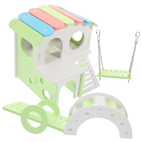 Toyvian Buntes Hamsterspielzeug Teiliges mit Schaukel Wippe Großem Bogen und Villa aus Langlebigem Kleintierhaus mit Leiter für Hamster Mäuse und Meerschweinchen Trainieren Toyvian Buntes Hamsterspielzeug Teiliges mit Schaukel Wippe Großem Bogen und Villa aus Langlebigem Kleintierhaus mit Leiter für Hamster Mäuse und Meerschweinchen Trainieren von Toyvian