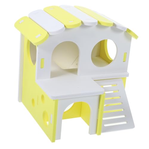 Toyvian Doppelstöckiges Hamsterhaus aus Stabilem Holz mit Leiter Hamsterversteck und Kuschelhütte für Meerschweinchen und Kleine Nagetiere Gemütliches Hideaway für Ruhe und Spielspaß Toyvian Doppelstöckiges Hamsterhaus aus Stabilem Holz mit Leiter Hamsterversteck und Kuschelhütte für Meerschweinchen und Kleine Nagetiere Gemütliches Hideaway für Ruhe und Spielspaß von Toyvian
