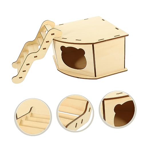 Toyvian Hamster Holz Versteck Haus DIY Selbstmontage mit Leiter Langlebiges Sicheres Nager Holzhaus Bissfestes Kleintier Versteck für Hamster und Kleine Haustiere Leicht zu Reinigen und Toyvian Hamster Holz Versteck Haus DIY Selbstmontage mit Leiter Langlebiges Sicheres Nager Holzhaus Bissfestes Kleintier Versteck für Hamster und Kleine Haustiere Leicht zu Reinigen und von Toyvian