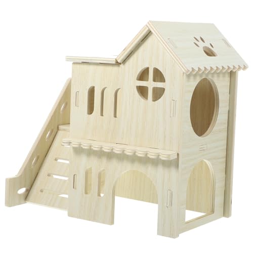 Toyvian Hamster Holzversteck mit Rampe Mehrkammeriges Meerschweinchen Versteck Kleines Kleintierhaus aus Geruchsfreiem Holz Sicherer Rückzugsort und Spielhaus für Hamster und Kaninchen Toyvian Hamster Holzversteck mit Rampe Mehrkammeriges Meerschweinchen Versteck Kleines Kleintierhaus aus Geruchsfreiem Holz Sicherer Rückzugsort und Spielhaus für Hamster und Kaninchen von Toyvian