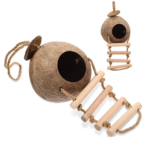 Toyvian Hamster Versteck aus Robustem Holz mit Leiter Design Hängendes Nest für Kleine Haustiere Wie Hamster Kanarienvögel und Sittiche Beißfestes Kletterspielzeug und Rückzugsort Toyvian Hamster Versteck aus Robustem Holz mit Leiter Design Hängendes Nest für Kleine Haustiere Wie Hamster Kanarienvögel und Sittiche Beißfestes Kletterspielzeug und Rückzugsort von Toyvian
