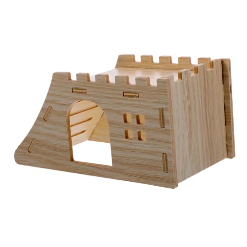 Toyvian Hamsterhaus aus Holz Doppelte rutschfeste Rampe Robustes Versteck für Kleine Nager Ausruhen Geeignet für Hamster und Kleine Kleintiere Toyvian Hamsterhaus aus Holz Doppelte rutschfeste Rampe Robustes Versteck für Kleine Nager Ausruhen Geeignet für Hamster und Kleine Kleintiere von Toyvian