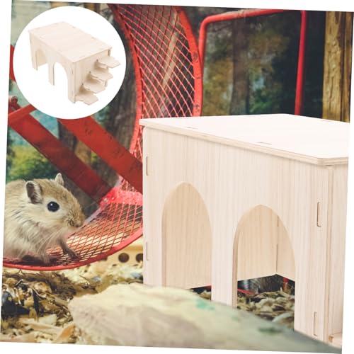 Toyvian Hamsterhaus aus Stabilem Holz mit Doppel Tür und Plattform Kleines Versteck für Hamster Meerschweinchen und Mäuse mit Leiter für Bewegung Geeignet als Käfigzubehör und Kuschelhöhle Toyvian Hamsterhaus aus Stabilem Holz mit Doppel Tür und Plattform Kleines Versteck für Hamster Meerschweinchen und Mäuse mit Leiter für Bewegung Geeignet als Käfigzubehör und Kuschelhöhle von Toyvian