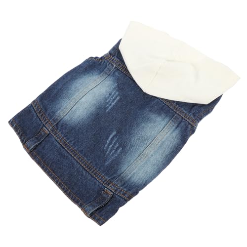 Toyvian Haustier Cowboyweste mit Strickmütze Denim Hundekleidung für Herbst Weiß für Kleine und Katzen und Bequem Toyvian Haustier Cowboyweste mit Strickmütze Denim Hundekleidung für Herbst Weiß für Kleine und Katzen und Bequem von Toyvian