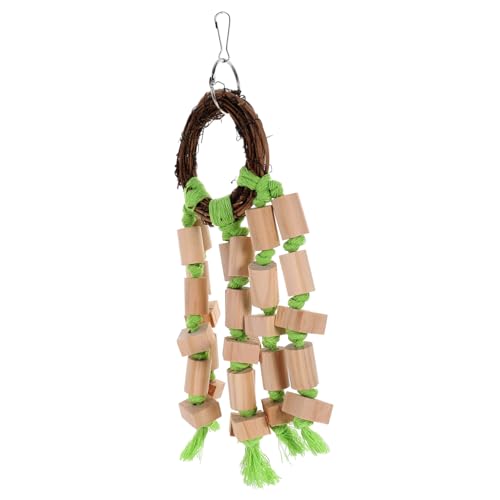 Toyvian Hölzerne Vogelkäfiganhänger hängend Beißspielzeug aus Papageienkäfig Vogel Papagei Zubehör Bissfestes Vogelspielzeug zum Aufhängen von Vögeln Toyvian Hölzerne Vogelkäfiganhänger hängend Beißspielzeug aus Papageienkäfig Vogel Papagei Zubehör Bissfestes Vogelspielzeug zum Aufhängen von Vögeln von Toyvian