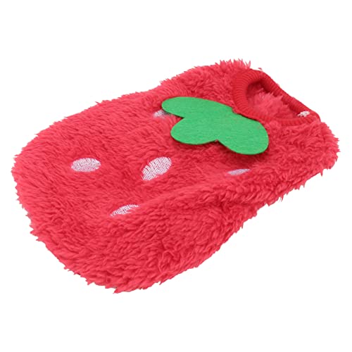 Toyvian Hundekleidung für Kleine Winter Fleece Hasenkostüm mit Erdbeerdesign Atmungsaktive Weste für Meerschweinchen und Warm und Bequem für Kalte Toyvian Hundekleidung für Kleine Winter Fleece Hasenkostüm mit Erdbeerdesign Atmungsaktive Weste für Meerschweinchen und Warm und Bequem für Kalte von Toyvian