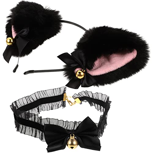 Toyvian 1 Satz Stirnband Mit Katzenohren Katze Cosplay Stirnband Kostüm Kopfbedeckung Kopfbedeckung Katzenohren Kostüm Stirnband Mit Tierohren Katzen-anzieh-stirnbänder Kätzchen Lolita PVC von Toyvian