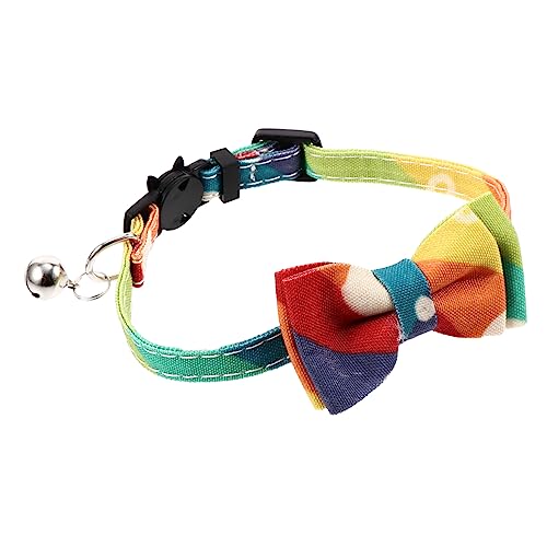 Toyvian Katzenhalsband mit Buntem Schleifen Design Verstellbar Glöckchen für Partys Atmungsaktivem Material Perfektes Accessoire für Haustiere Toyvian Katzenhalsband mit Buntem Schleifen Design Verstellbar Glöckchen für Partys Atmungsaktivem Material Perfektes Accessoire für Haustiere von Toyvian
