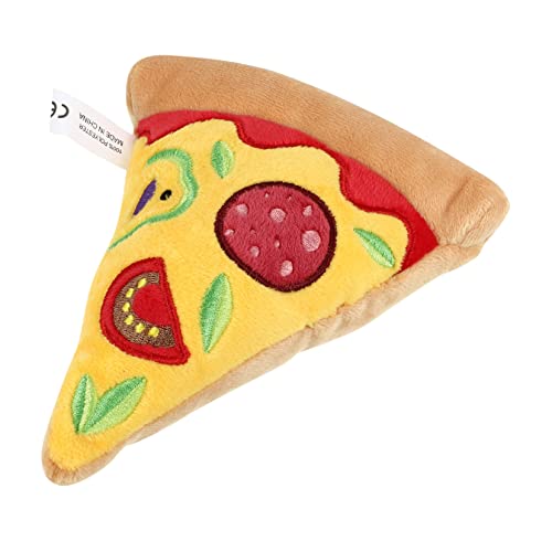 Toyvian Quietschspielzeug für Hunde Pizza Hundespielzeug mit Stimmwiedergabe Kauspielzeug Haustier-soundspielzeug Anhaltende Unterhaltung von Toyvian