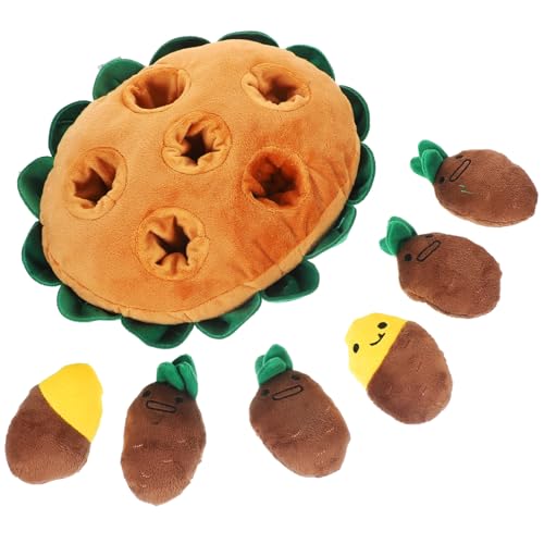 Toyvian Süßkartoffelpuppe Hundespielzeug Zur Quietschspielzeug Für Hunde Schnüffelmatte Für Sound-Spielzeug Für Haustiere Versteckspiel, Tierspielzeug Spielzeuge Plüsch Hund Zubringer von Toyvian