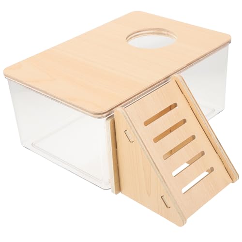 Toyvian Transparenter Hamster Sandbad Container mit Holzleiter Multifunktionale Sand und Toilettenbox für Kleine Haustiere Glatte Kanten Sicher und Pflegeleicht Mittelgroß Teiliges Toyvian Transparenter Hamster Sandbad Container mit Holzleiter Multifunktionale Sand und Toilettenbox für Kleine Haustiere Glatte Kanten Sicher und Pflegeleicht Mittelgroß Teiliges von Toyvian