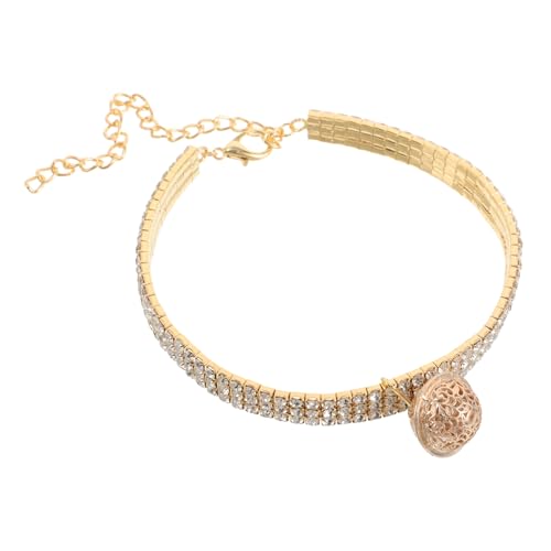 Toyvian Verstellbares Hundehalsband mit Strasssteinen und Glöckchen Glitzerndes Haustierhalsband für Kleine und Katzen Elastisches Design Langlebig und Komfortabel Toyvian Verstellbares Hundehalsband mit Strasssteinen und Glöckchen Glitzerndes Haustierhalsband für Kleine und Katzen Elastisches Design Langlebig und Komfortabel von Toyvian