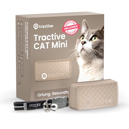 Tractive CAT Mini GPS Tracker für Katzen | Marktführer | Live-Ortung | Positionsverlauf | Gesundheitswarnungen | Aktivitätstracking | Halsband inkludiert von Tractive