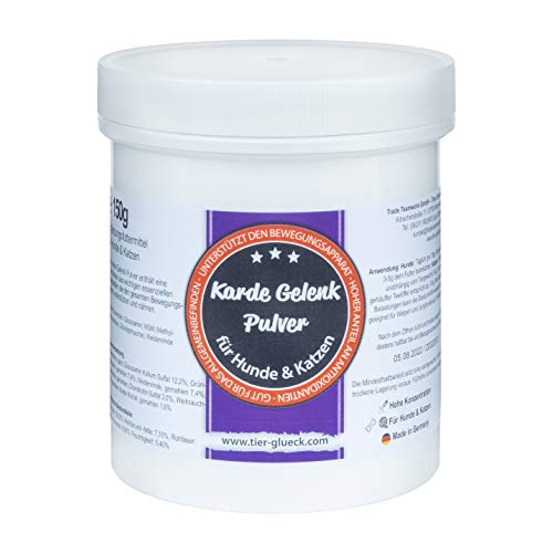 Trade Teamwork Karde Gelenk Pulver für Hunde und Katzen – 150 g mit Teufelskralle, Glucosamin und MSM von Trade Teamwork