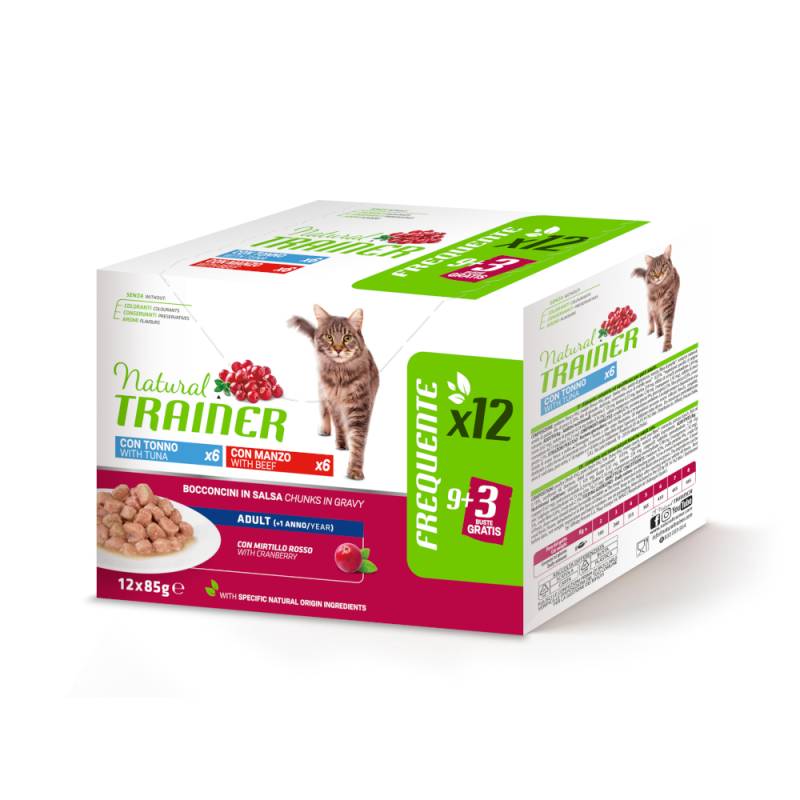 Natural Trainer Adult  - 12 x 85 g Mixpaket: Thunfisch & Rind von Trainer Natural Cat