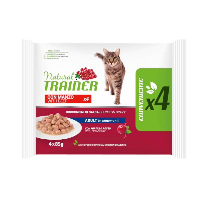 Natural Trainer Adult  - 4 x 85 g Rind von Trainer Natural Cat