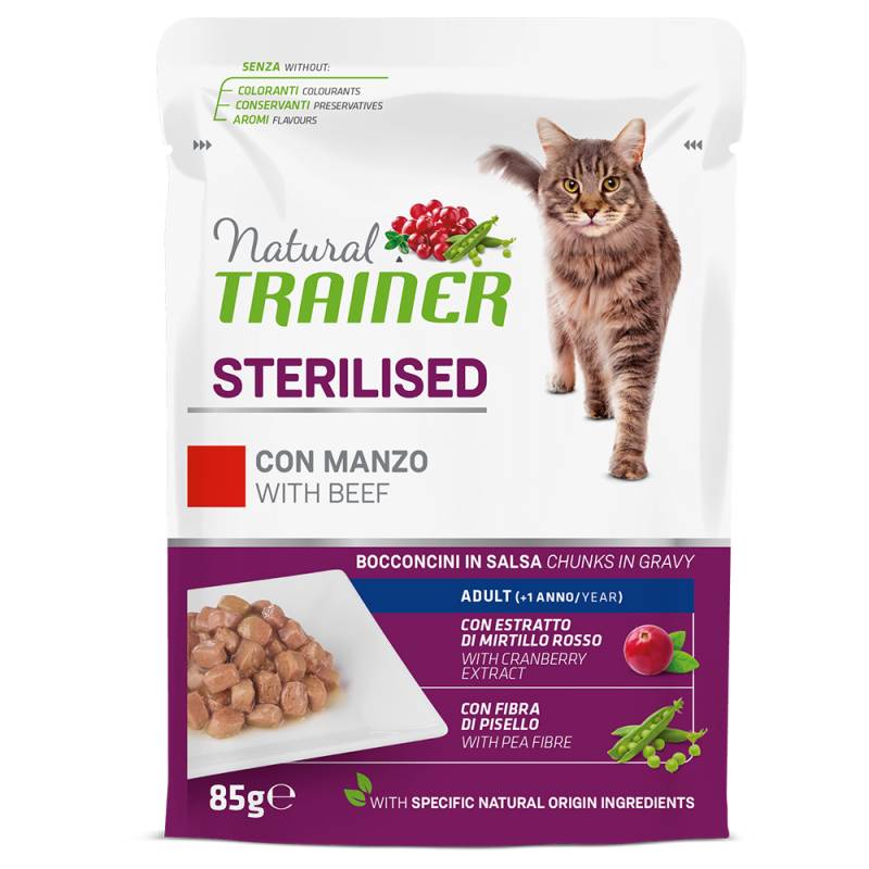 Natural Trainer Adult Sterilised  - 12 x 85 g Rind von Trainer Natural Cat