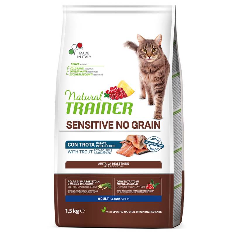 Natural Trainer Cat No Grain Forelle - 1,5 kg von Trainer Natural Cat