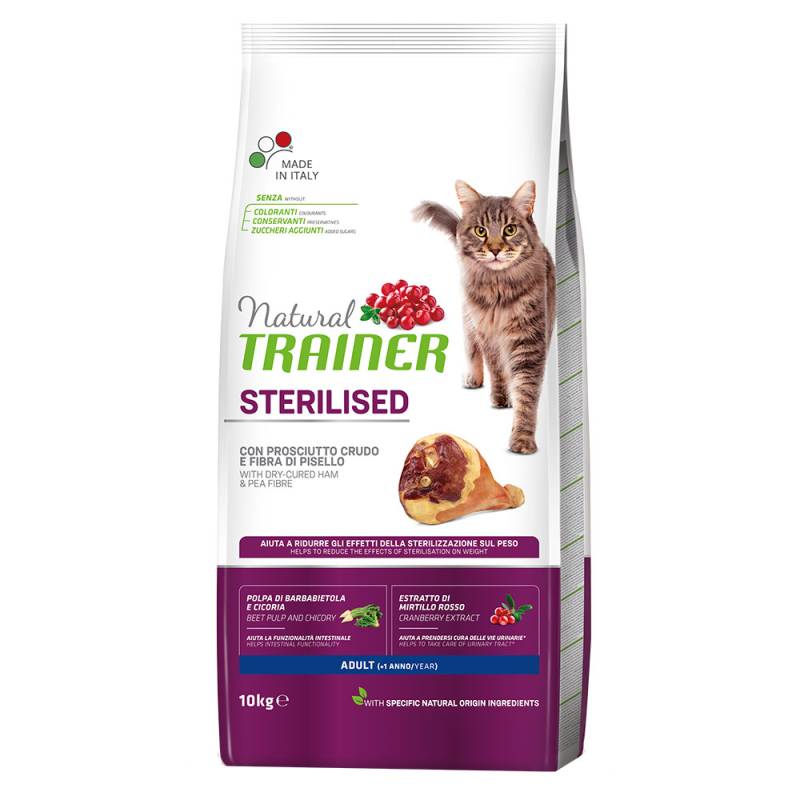 Natural Trainer Cat Sterilised mit Rohschinken - 10 kg von Trainer Natural Cat