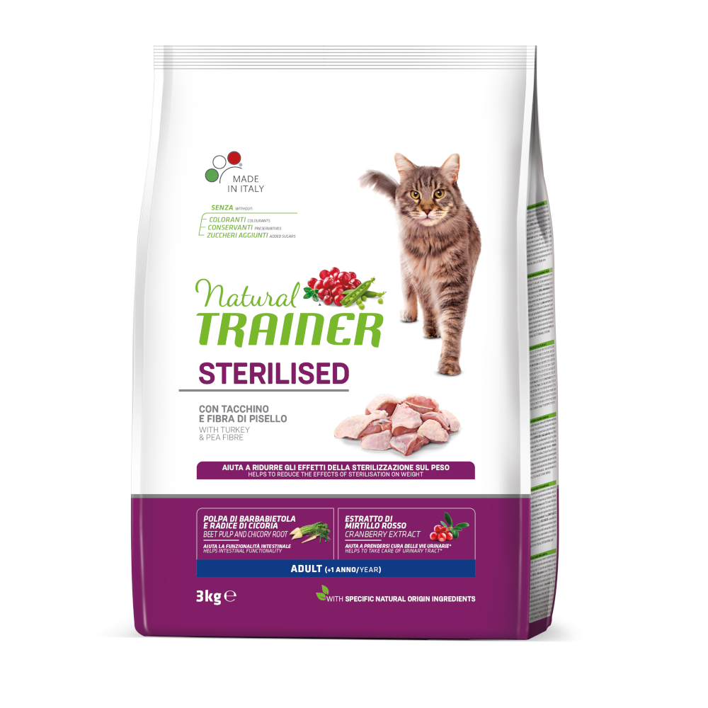 Natural Trainer Sterilised mit Truthahn - 3 kg von Trainer Natural Cat