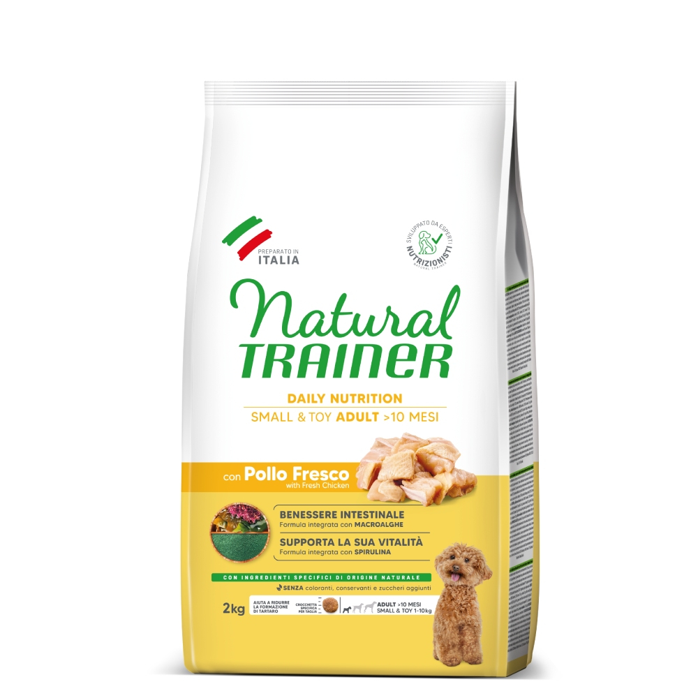 Natural Trainer Dog Adult Small & Toy mit Huhn - Sparpaket: 2 x 2 kg von Trainer Natural Dog