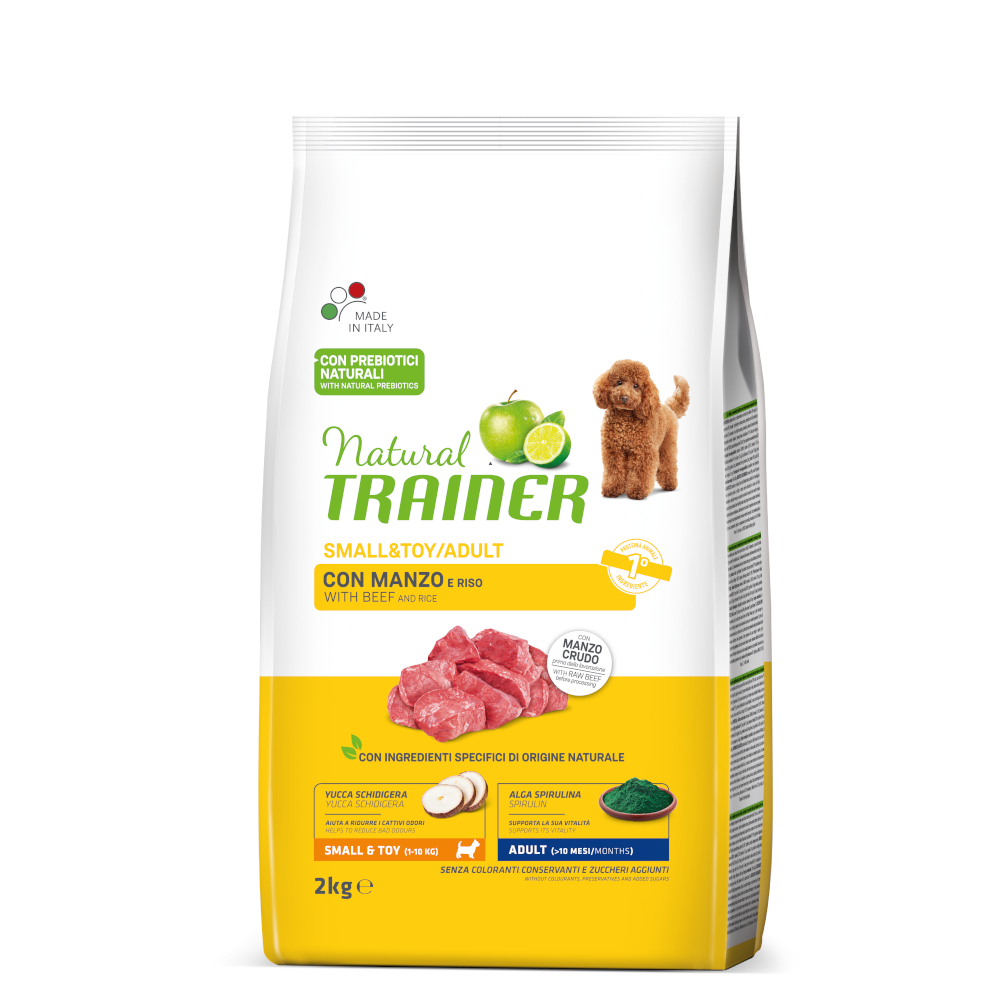 Natural Trainer Dog Adult Small & Toy mit Rind - 2 kg von Trainer Natural Dog