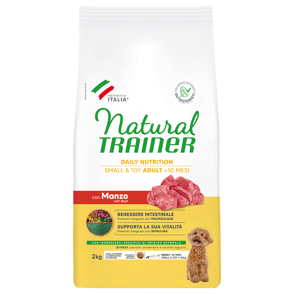 Natural Trainer Dog Adult Small & Toy mit Rind - Sparpaket: 2 x 2 kg von Trainer Natural Dog